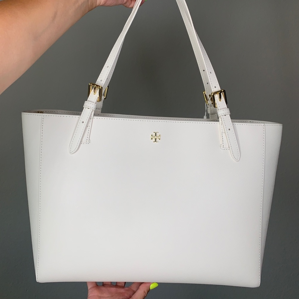 Tory Burch Large Emerson Buckle Leather Tote - Picture 3 of 8